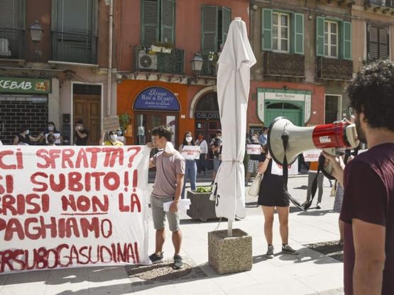 Manifestazione studentesca ERSU Cagliari