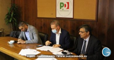 Eugenio Lai, Cesare Moriconi, Gianfranco Ganau, foto Sardegnagol riproduzione riservata